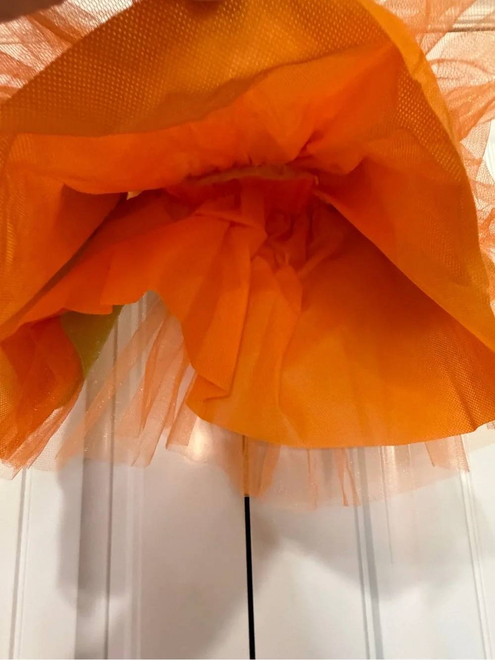 Kids Orange Pumpkin Tulle Dress Costume Size Small